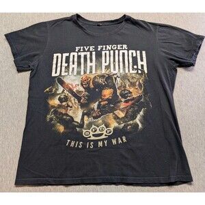 Five Finger Death Punch 5FDP This Is My War Size Large T-Shirt BLACK
